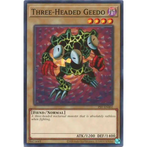 YuGiOh Trading Card Game Pharaoh's Servant 25th Anniversary Common Three-Headed Geedo PSV-EN002