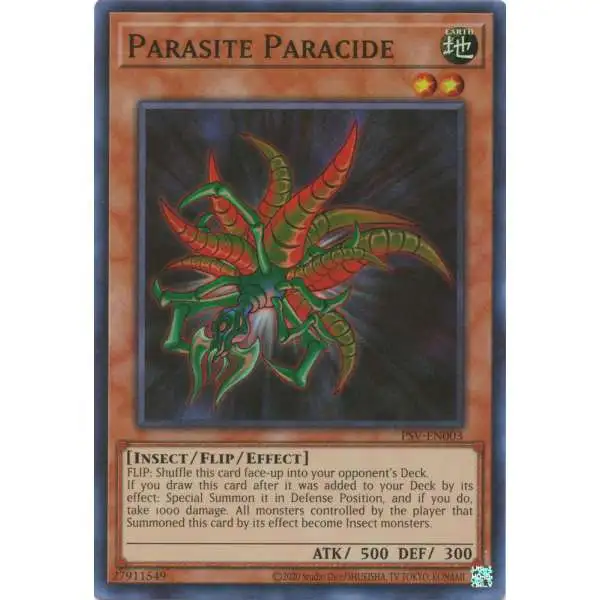 YuGiOh Trading Card Game Pharaoh's Servant 25th Anniversary Super Rare Parasite Paracide PSV-EN003