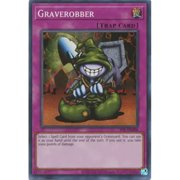 YuGiOh Trading Card Game Pharaoh's Servant 25th Anniversary Super Rare Graverobber PSV-EN008