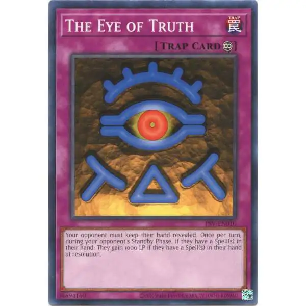 YuGiOh Trading Card Game Pharaoh's Servant 25th Anniversary Common The Eye of Truth PSV-EN010