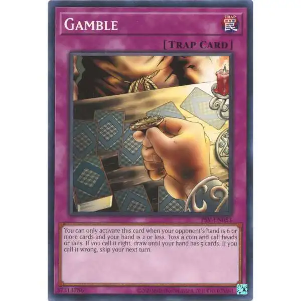 YuGiOh Trading Card Game Pharaoh's Servant 25th Anniversary Common Gamble PSV-EN053