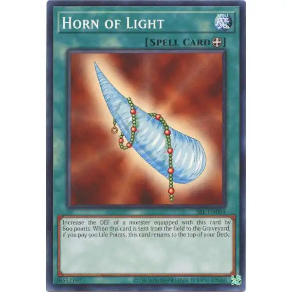 YuGiOh Trading Card Game Spell Ruler 25th Anniversary Common Horn of Light SRL-EN004