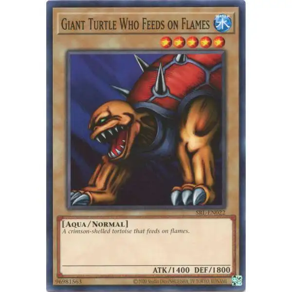 YuGiOh Trading Card Game Spell Ruler 25th Anniversary Common Giant Turtle Who Feeds on Flames SRL-EN022