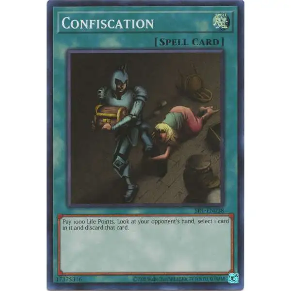 YuGiOh Trading Card Game Spell Ruler 25th Anniversary Super Rare Confiscation SRL-EN038