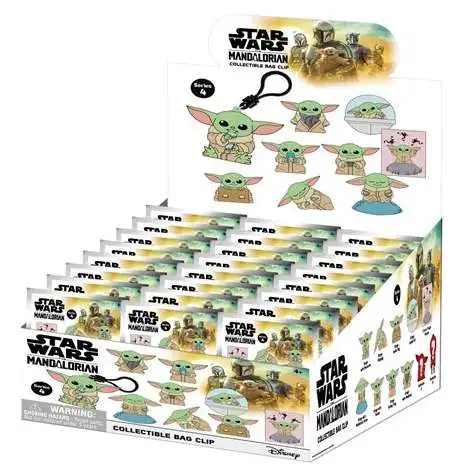 Star Wars 3D Figural Foam Bag Clip Best of Grogu Series 1 Mystery Box [24 Packs]