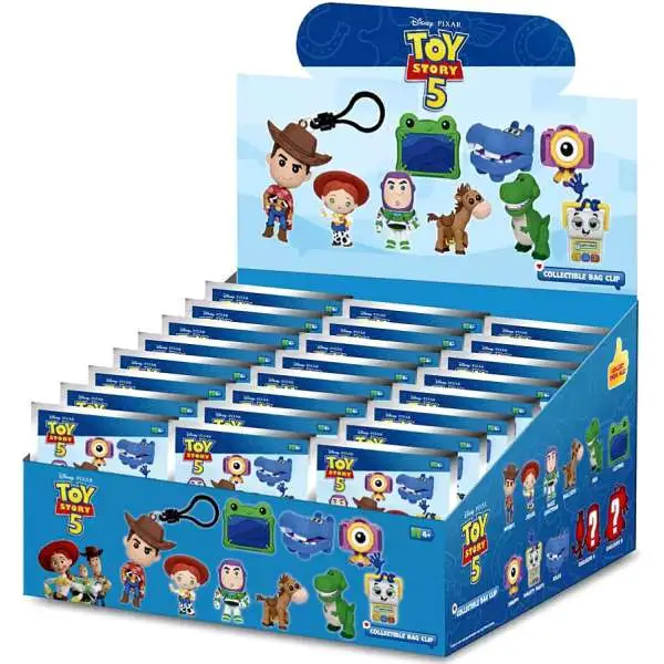 Disney 3D Figural Foam Bag Clip Toy Story 5 Series 1 Mystery Box [24 Packs]