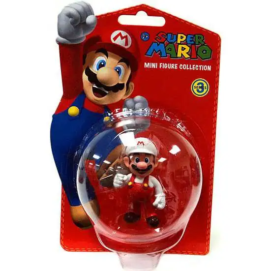 Super Mario Bros Series 3 Fire Mario 2-Inch Vinyl Mini Figure [Damaged Package]