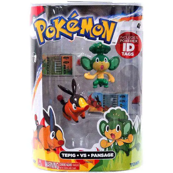 Pokemon Black & White Basic Tepig vs. Pansage Figure 2-Pack