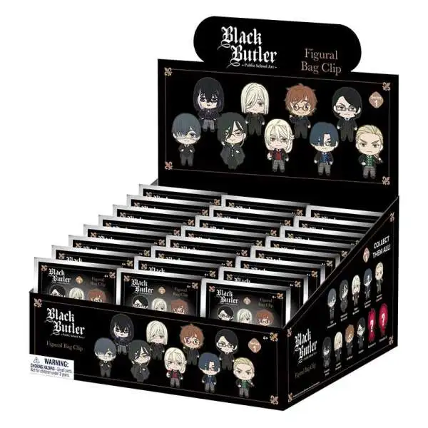3D Figural Bag Clip Black Butler Series 1 Mystery Box [24 Packs]