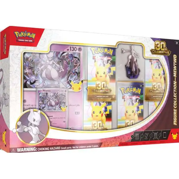 Pokemon 30th Anniversary Celebration Mewtwo Figure Collection [5 Booster Packs, Figure, Promo Card & Oversize Card] (Pre-Order ships November)