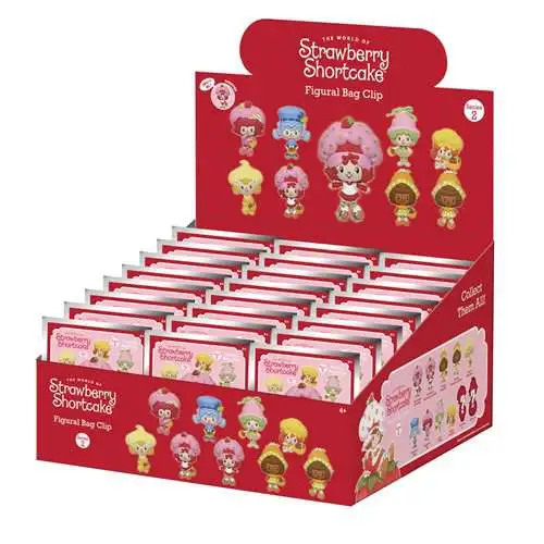3D Figural Foam Bag Clip Strawberry Shortcake Series 2 Mystery Box [24 Packs]