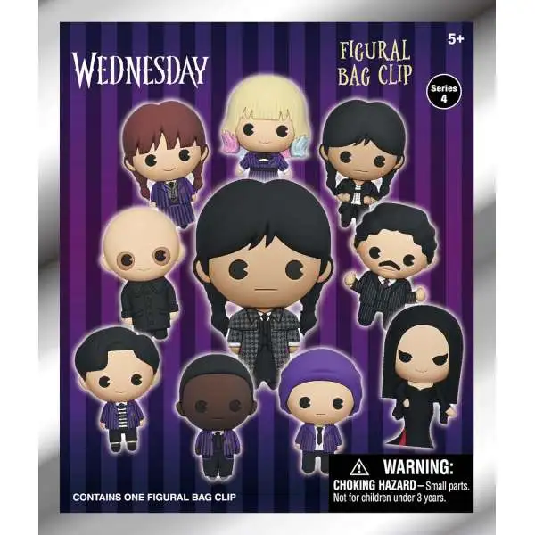 3D Figural Bag Clip Wednesday Series 4 Mystery Pack [1 RANDOM Figure]