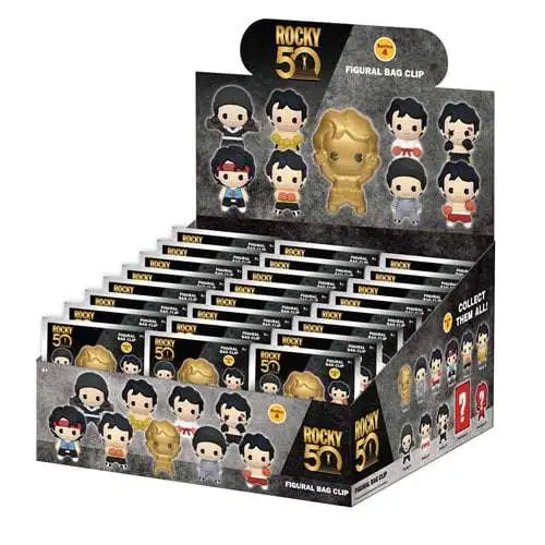 3D Figural Bag Clip Rocky 50th Anniversary Mystery Box [24 Packs]