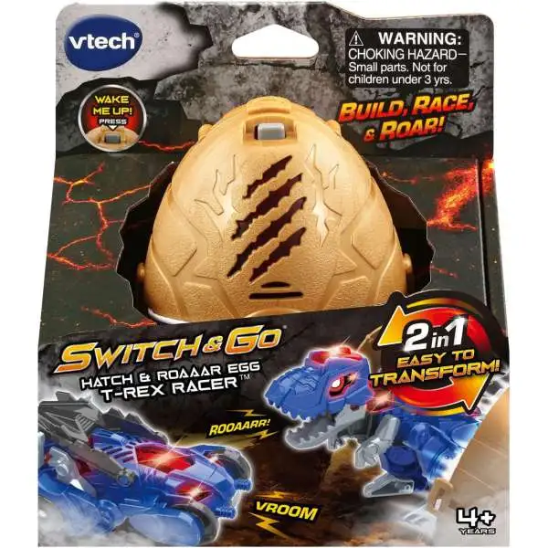 Switch & Go Hatch & Roaaar Egg T-Rex Racer Figure