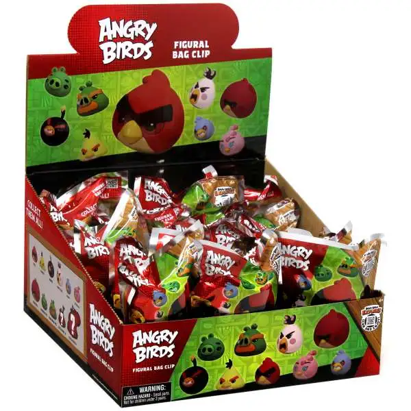 3D Figural Foam Bag Clip Angry Birds Series 1 Mystery Box [24 Packs]