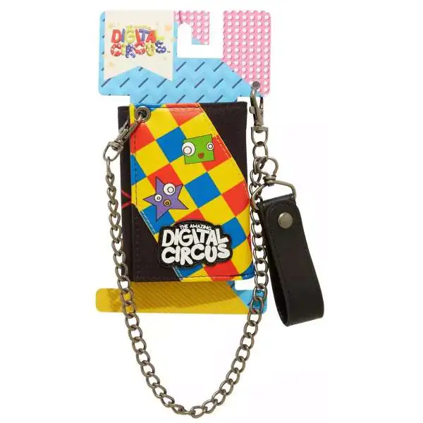 The Amazing Digital Circus Jax & Gloinks Trifold Wallet with Chain