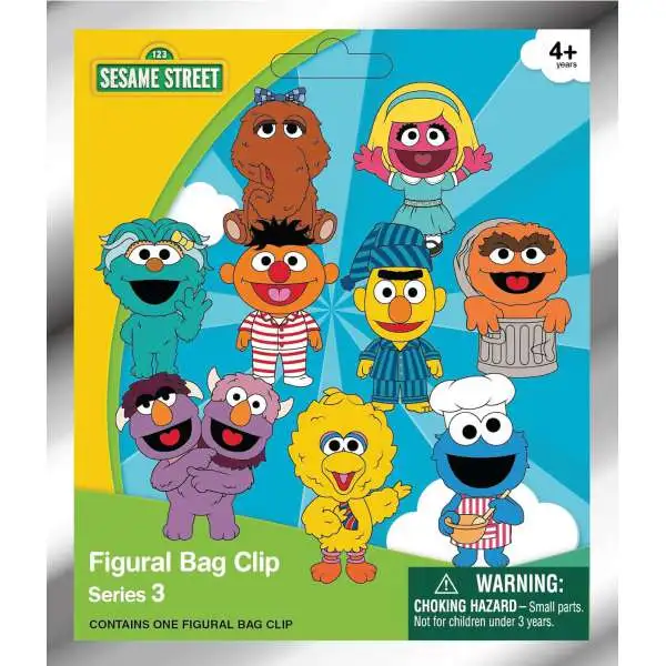 3D Figural Bag Clip Sesame Street Series 3 Mystery Pack [1 RANDOM Figure]