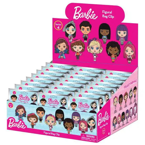3D Figural Foam Bag Clip Barbie Series 4 Mystery Box [24 Packs]