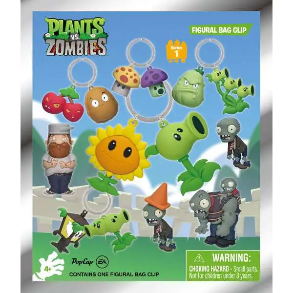 3D Figural Bag Clip Plants vs. Zombies Series 1 Mystery Pack [1 RANDOM Figure]