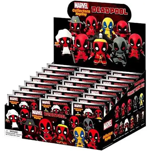 Marvel 3D Figural Keyring Deadpool Series 1 Mystery Box [24 Packs]