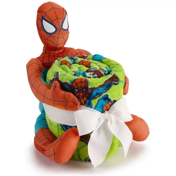 Marvel Spider-Man Exclusive 18-Inch Plush & Fleece Throw Blanket Set
