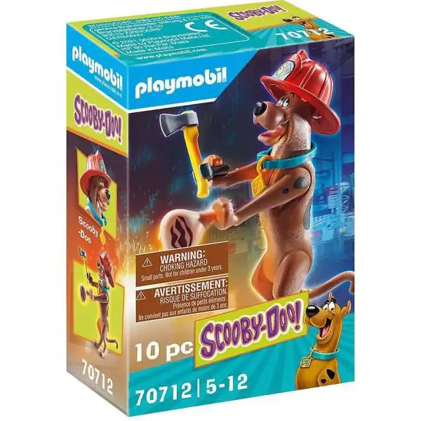 Playmobil Scooby-Doo! Scooby Set #70712 [Firefighter, Damaged Package]