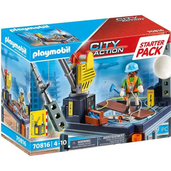 Playmobil City Action Construction Site Starter Pack #70816 [Damaged Package]