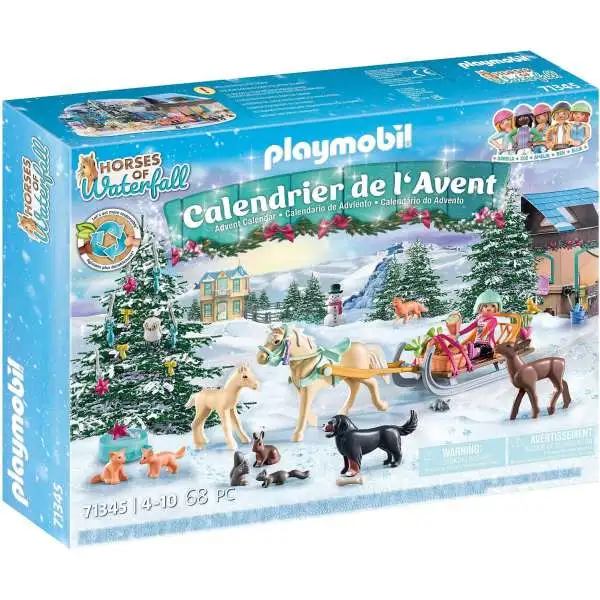 Playmobil Horses of Waterfall Christmas Sleigh Ride Advent Calendar #71345