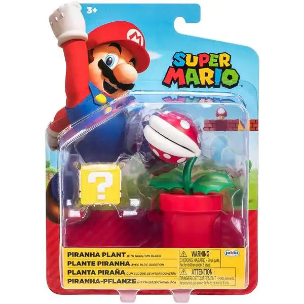 World of Nintendo Wave 26 Piranha Plant Action Figure [Red Flower Pot, with Question Block]