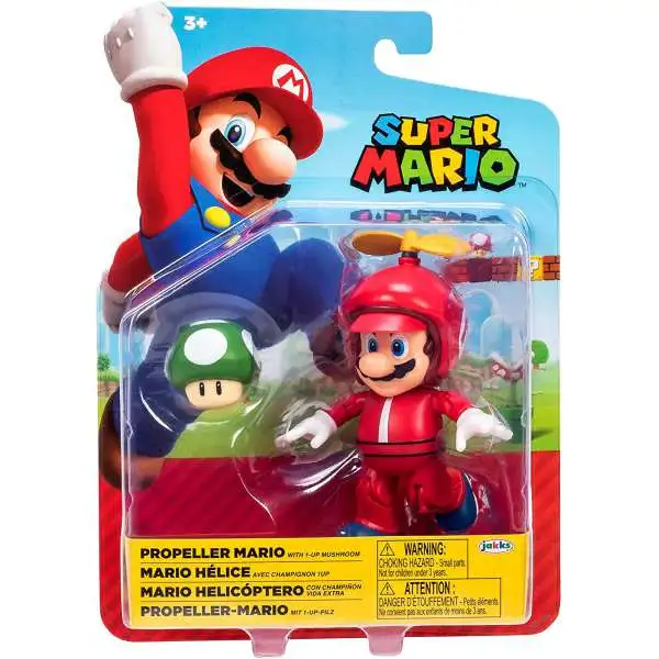 World of Nintendo Wave 26 Propeller Mario Action Figure [with Green Mushroom]