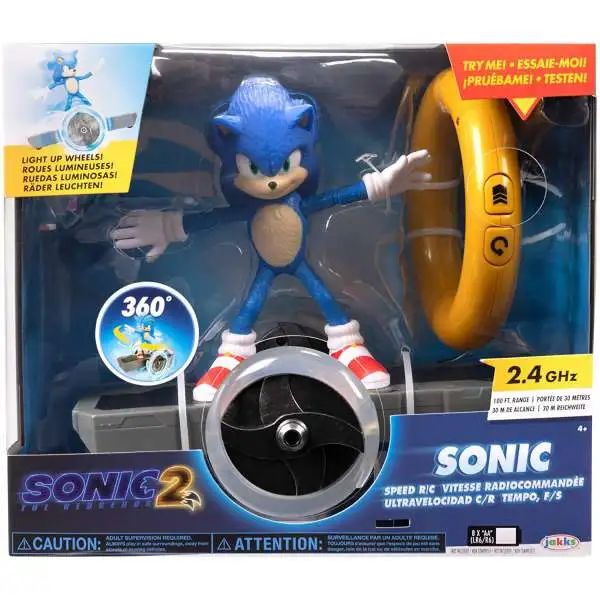Sonic The Hedgehog 2 Movie Sonic 6-Inch Speed R/C Vehicle [Light Up Wheels, 2.4 GHz]