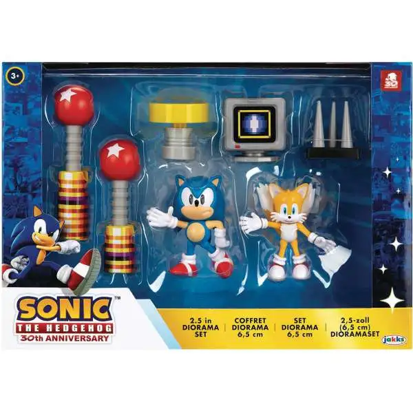 Sonic The Hedgehog 30th Anniversary Sonic & Tails 2.5-Inch Diorama Set