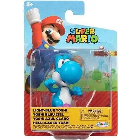 World of Nintendo Super Mario Wave 32 Yoshi 2.5-Inch Mini Figure [Light Blue, Running, Loose]