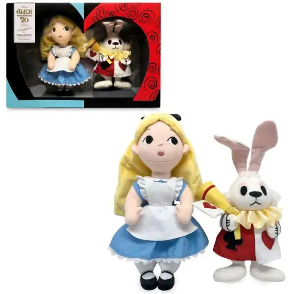Disney Alice in Wonderland 70th Anniversary Alice & White Rabbit Exclusive 12-Inch Plush 2-Pack