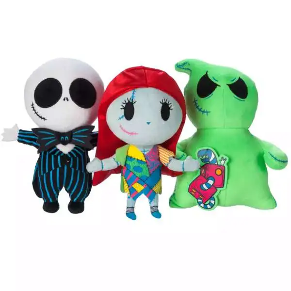 Disney The Nightmare Before Christmas Jack Skellington, Sally & Oogie Boogie Exclusive 11-Inch Plush 3-Pack