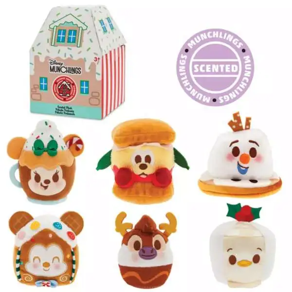 Disney Munchlings Micro Plush Sleighin' Sweets 4-Inch Mystery Pack [1 RANDOM Plush]