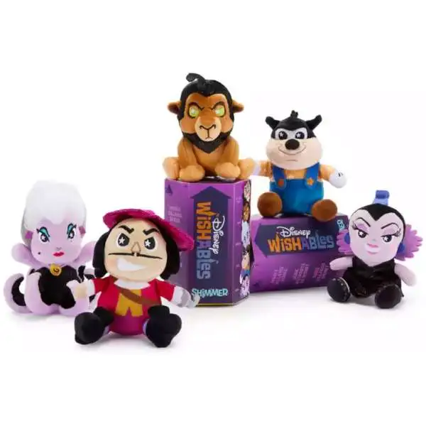 Wishables Shimmer Series Disney Villains Exclusive 4-Inch Micro Plush Mystery Pack [1 RANDOM Figure]