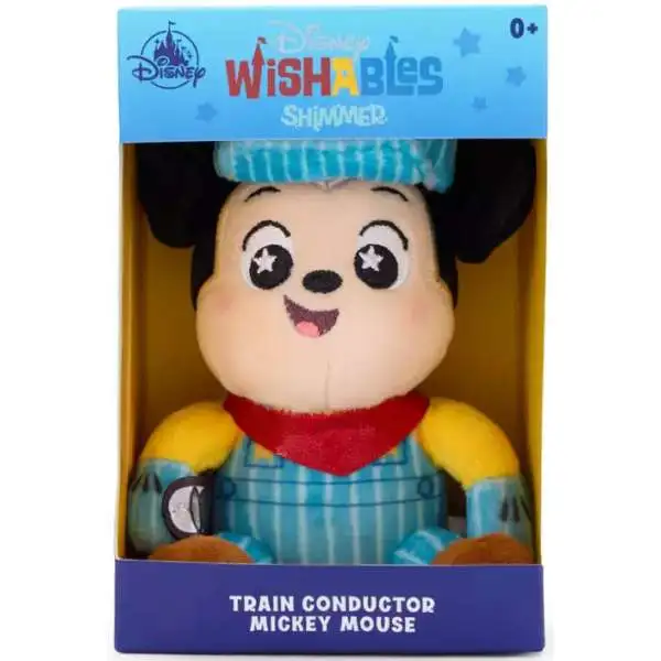 Disney Wishables Shimmer Series Train Conductor Mickey Mouse Exclusive 5-Inch Plush [By Alex Maher]