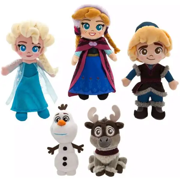 Disney Frozen Anna, Elsa, Olaf, Sven & Kristoff Exclusive 8-Inch Set of 5 Plush