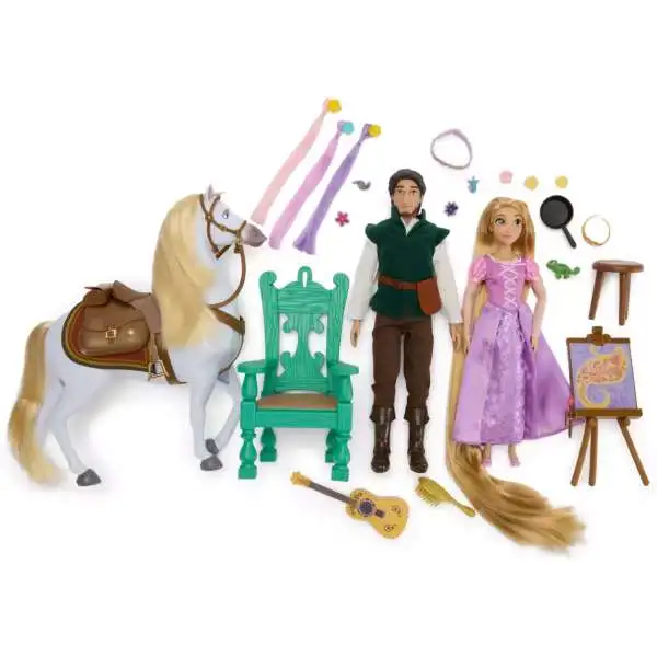 Disney Tangled Classic Rapunzel, Flynn Rider & Maximus 12-Inch Doll Gift Set