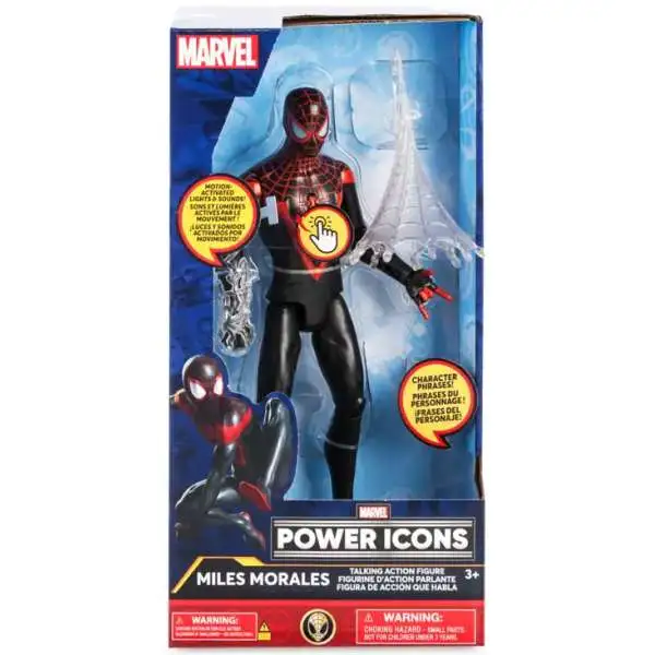 Disney Marvel Power Icons Miles Morales Exclusive Talking Action Figure