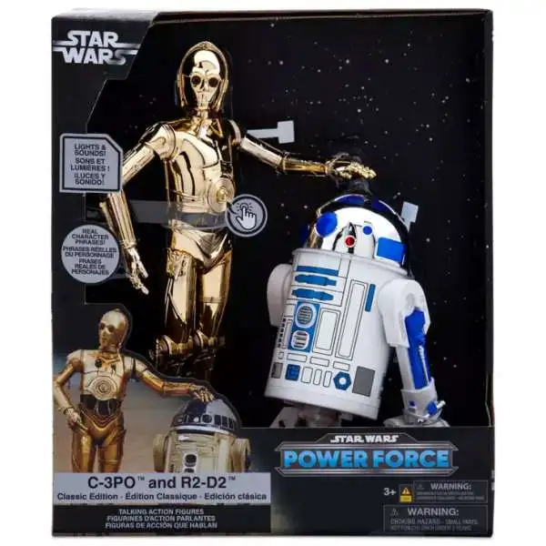 Disney Star Wars Power Force C-3PO & R2-D2 Exclusive Talking Action Figure 2-Pack