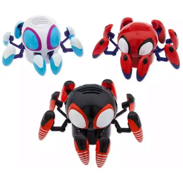 Disney Marvel Spidey & His Amazing Friends Spider-Bot Twirl-E, Trace-E & Twist-E Exclusive Pullbacks 3-Pack [Ghost-Spider, Spidey & Spin]