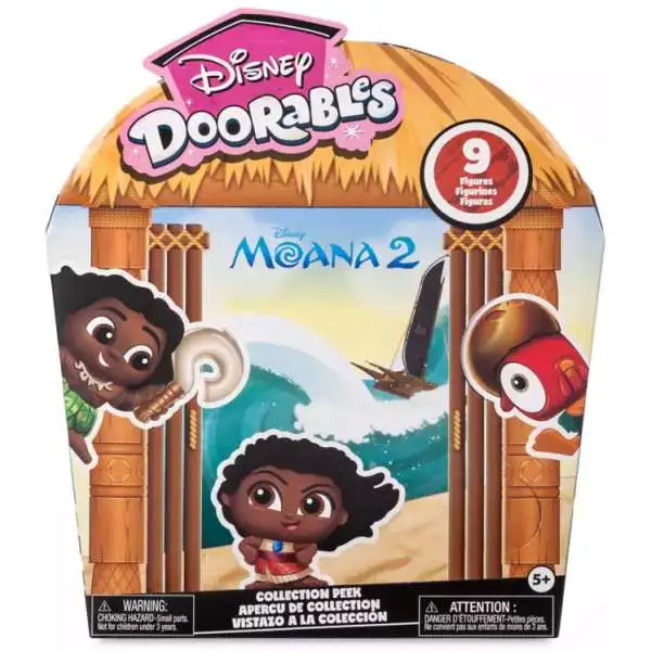 Disney Doorables Collection Peek Moana 2 Mystery Figure 9-Pack