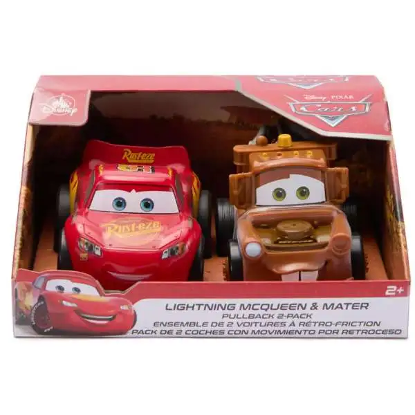 Disney / Pixar Cars Lightning McQueen & Mater Exclusive Pullback 2-Pack