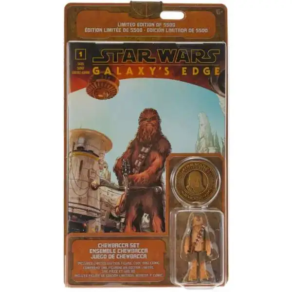 Disney Star Wars Galaxy's Edge Chewbacca Exclusive Action Figure & Comic Book [with Coin]