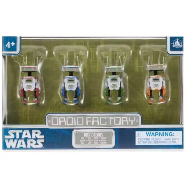 Disney Star Wars The Mandalorian & Grogu Droid Factory BDX Droids Exclusive Action Figure 4-Pack [Red, Blue, Green & Orange]