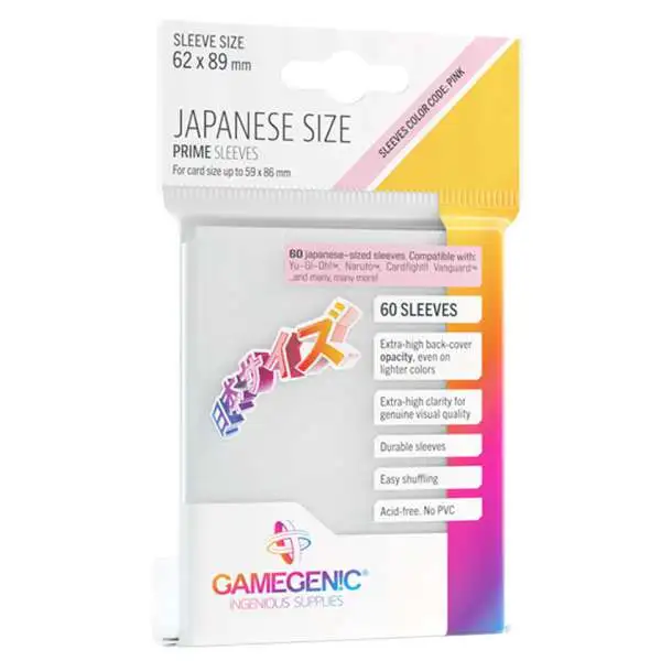 Gamegenic Prime Sleeves [Japanese Size/Clear]