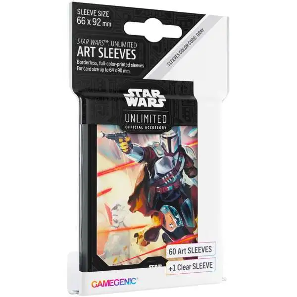 Star Wars: Unlimited Trading Card Game Official Accessory The Mandalorian Art Card Sleeves [60 Art Sleeves +1 Clear Sleeve]