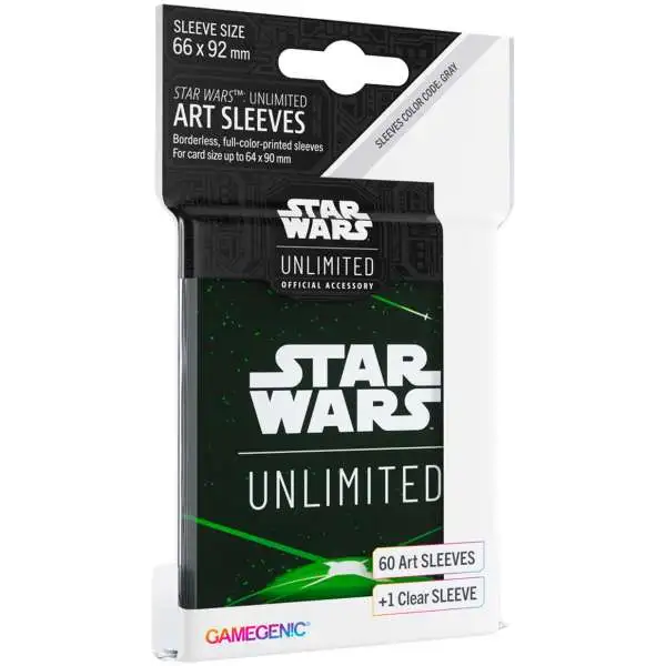 Star Wars: Unlimited Trading Card Game Official Accessory Space Green Art Card Sleeves [60 Art Sleeves +1 Clear Sleeve]